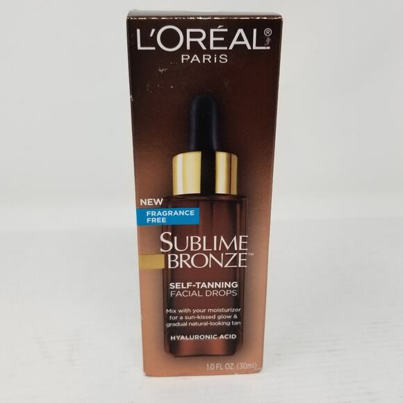New L'Oreal Paris Sublime Bronze Self-Tanning Facial Drops 1 Oz. New in Box - Picture 2 of 7